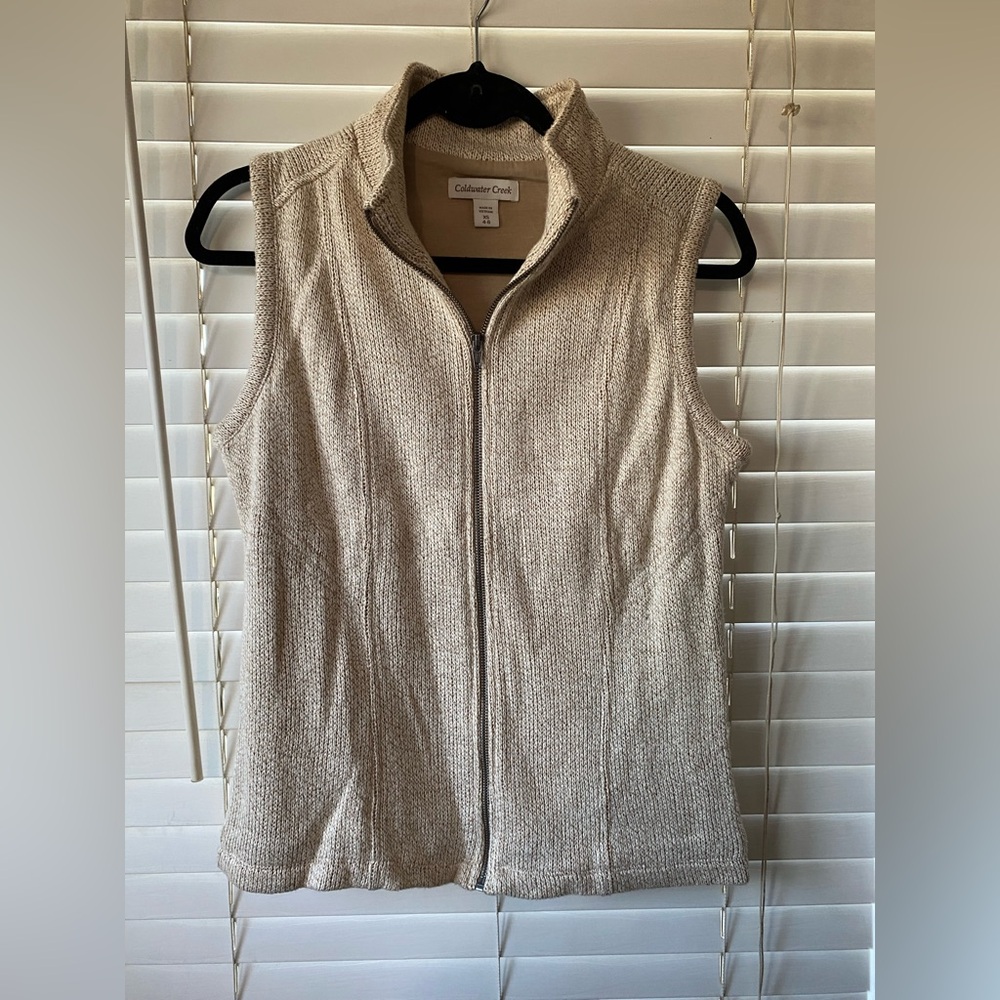 Accepting offers- Coldwater Creek Women's Tan Sleeveless Vest
